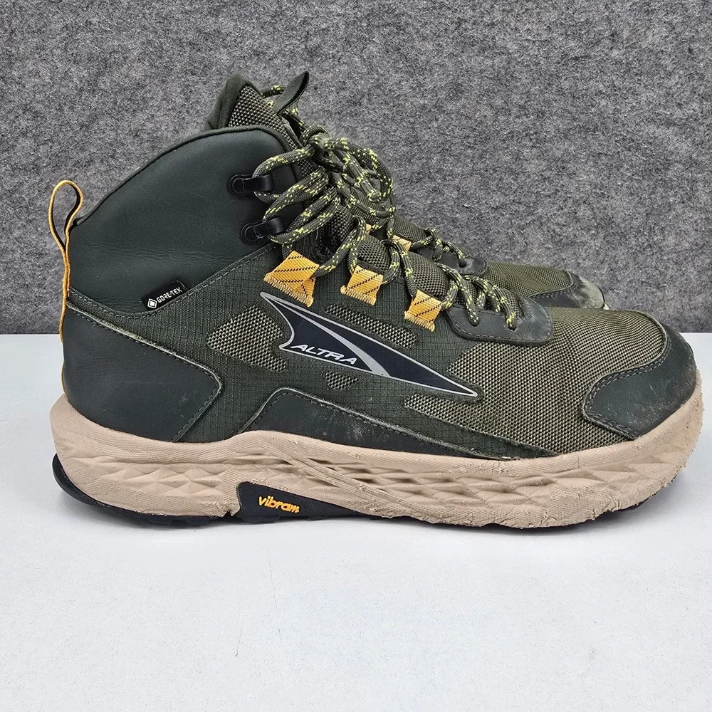 Altra Timp Hiker GTX Mens 11.5 Green Hiking Boots Gore-Tex Vibram Waterproof